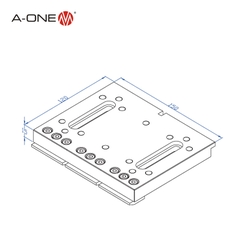 Gá kẹp dạng phiến ba khối cho máy cắt dây EDM 3A-210029