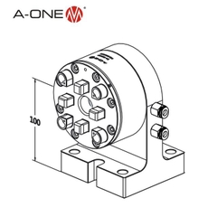 Gá kẹp khí nén đứng R A-one 3A-100063
