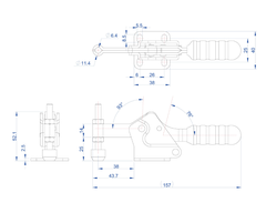 Cam kẹp GH-21502-C Horizontal Toggle Clamp