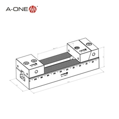 Thanh đế kẹp phôi 220 mm A-ONE 3A-110010