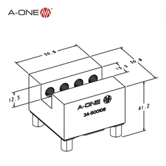 Gá điện cực chữ nhật A-ONE 3A-500108 (Bộ 12 chiếc) | Uniholder
