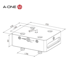 Tấm đế Zero-Point khóa mở nhanh 3A-110241 ( cao 60mm)