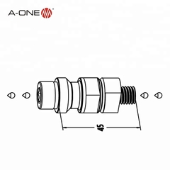 Chốt kẹp EDM tự động có lỗ xả 3A-400038 – Chucking Spigot F/A Ø72