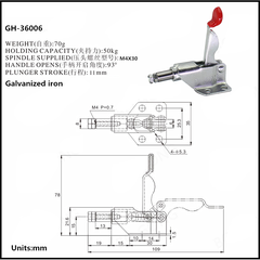 Cam kẹp GH-36006 Pull-Push Toggle clamp