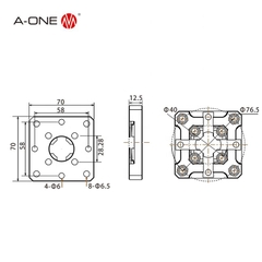 Tấm Căn Tâm 70×70 – R Centering Plate A-one 3A-400090
