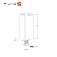 Giá đỡ điện cực thẳng A-ONE 3A-300083 | Holder straight 15*15*37mm