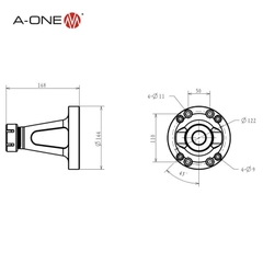 Đầu kẹp ER40 dùng cho phôi tròn A-one 3A-110099