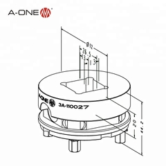 Prisround Ø72 – 3A-110027 | Bộ gá điện cực EDM dạng tròn – Set 6 chiếc