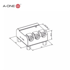 Bộ kẹp phôi dạng nêm A-ONE U25 3A-110085
