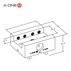 Gá điện cực chữ nhật A-ONE 3A-501116 (Bộ 12 cái)| Uniholder