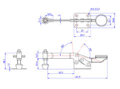 Cam kẹp GH-22110 Horizontal Toggle Clamp