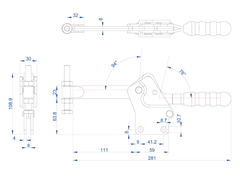 Cam kẹp GH-23501-A Horizontal Toggle Clamp