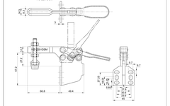 Cam kẹp GH-225-DSM Horizontal Toggle Clamp