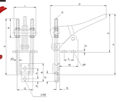 Cam kẹp GH-40324 Latch Toggle clamp