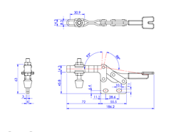 Cam kẹp GH-22170 Horizontal Toggle Clamp