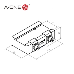 Bộ kẹp phôi dạng nêm R75 A-ONE 3A-110214