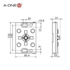 Mâm cặp khí nén R-Type cho máy cắt dây EDM – 3A-200126