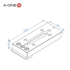 Gá kẹp dạng phiến cho máy cắt dây EDM A-one  3A-210027