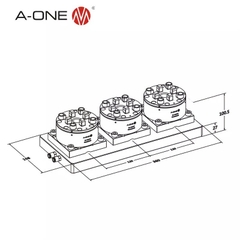Đầu kẹp khí nén 3 chấu R 3A-100066