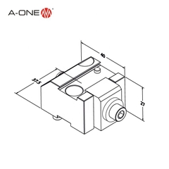Giá đỡ kẹp nêm rãnh U16 3A-110064 | Dovetail slotted holder U16