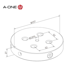 Tấm đế Zero-Point khóa mở nhanh 3A-110173 | A-ONE Quick Lock Plate