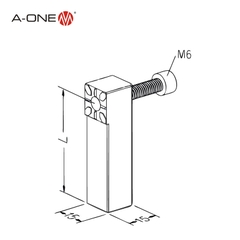 Giá đỡ điện cực thẳng A-ONE 3A-300081 | Holder straight 15*15*50mm