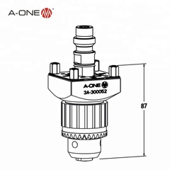 Đầu kẹp điện cực EDM A-ONE 3A-300052 | Electrode collet Ø1-Ø10