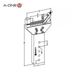 Ê tô cắt dây EDM độ chính xác cao – A-one 3A-200009 | Wire - cut vise