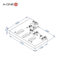 Kẹp EDM bằng tay bằng thép không gỉ 3A-210011