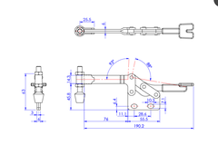 Cam kẹp GH-22180 Horizontal Toggle Clamp
