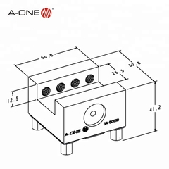 Gá điện cực chữ nhật A-ONE 3A-501110 (Bộ 12 cái) | Uniholder