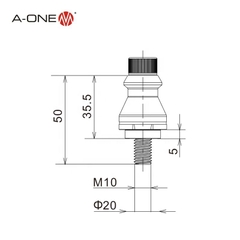 Chốt bù trừ định vị A-ONE 3A-400101 – Compensation Spigot hệ Zero Point