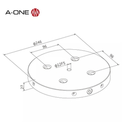 Tấm đế Zero-Point khóa mở nhanh 3A-110249 | A-ONE φ246mm