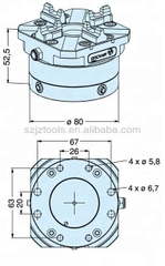 Đầu kẹp khí nén 80 A-ONE 3A-100002 | Rapid-action chuck 80 automatic
