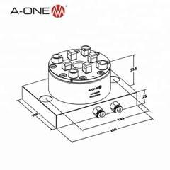 Mâm cặp R kèm đế gá chuẩn 3R A-one 3A-100062