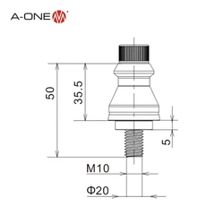 Chốt định vị phụ trợ cho hệ Zero Point A-ONE 3A-400102 | Chucking Spigot