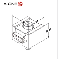 Bộ giãn nở kẹp CNC 34×32×25 mm A-ONE 3A-110083