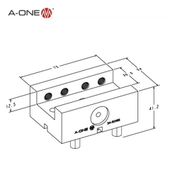 Gá điện cực chữ nhật A-ONE 3A-501115 | Uniholder