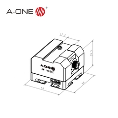 Bộ kẹp phôi dạng nêm R25 A-ONE 3A-110212 | Dovetail collet R25