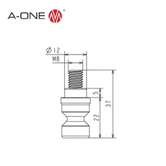 Chốt định vị nhanh thủ công A-ONE 3A-110164 – Fast Manual Zero Point Spigot