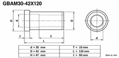 Bạc Vai Dẫn Hướng GBAM30-42X120