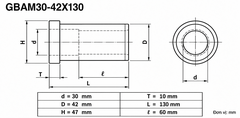 Bạc Vai Dẫn Hướng GBAM30-42X130