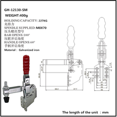 Cam kẹp GH-12130-SM Vertical Toggle clamp