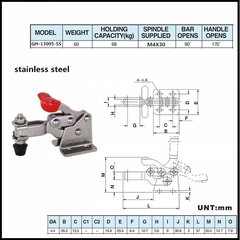 Cam kẹp GH-13005-SS Vertical Toggle clamp