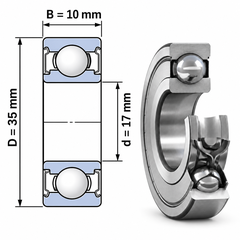 Vòng bi cầu rãnh sâu 6003