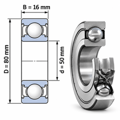 Vòng bi cầu rãnh sâu 6010