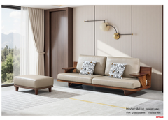 Bộ sofa nhập khẩu da sinh thái + gỗ đệm MA03
