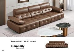 Bộ sofa da bò nhập khẩu LJ8236C