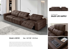 Bộ sofa da bò chỉnh điện nhập khẩu LJ58103