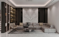 Bộ sofa góc cao cấp đặt theo thiết kế- KT: 4mx1m8. Bọc da TM Pandora, mã da- PAN38